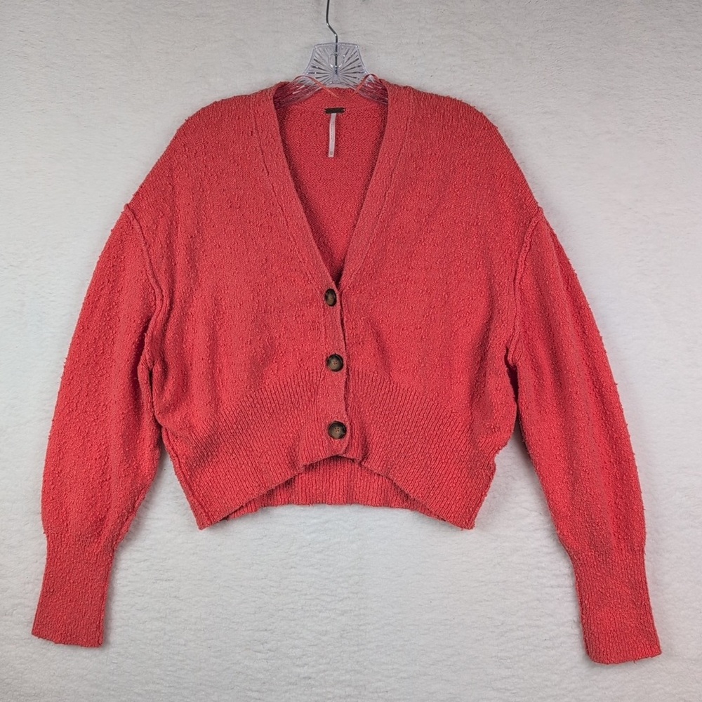 Free People Coral Cardigan Sweater